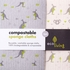 Ecoliving Panos de limpeza com esponja compostável - SOS Canguru x 2 - Ecoliving - 5060636880648