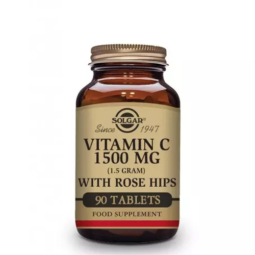 Vitamin C 1500mg com Rosa Mosqueta 90 Comprimidos - Solgar - Solgar - 0033984024205