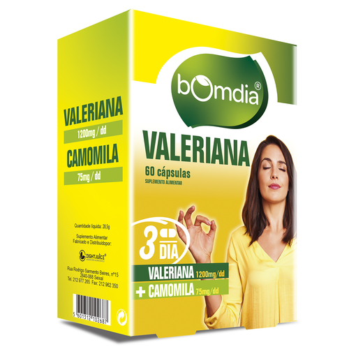 BomDia Valeriana 60 cápsulas - BomDia Fharmonat - 5601312102687