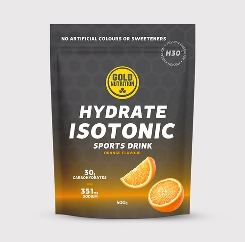 Goldnutrition - Hydrate Isotonic H30 - Laranja - 500g - GoldNutrition - 5601607079267