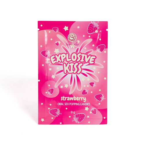 Rebuçados de Estalidos Explosive Kiss Morango Secret Play - SECRET PLAY - 8435097837024