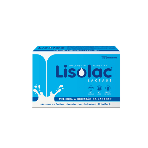Lisolac cápsulas Digestão Lactose  60 cápsulas