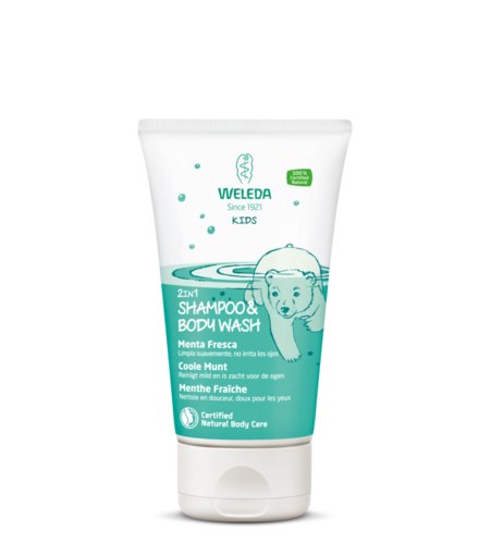 Weleda 2 em 1 Champô e Gel Duche Kids Menta Fresca - Weleda - 4001638501408
