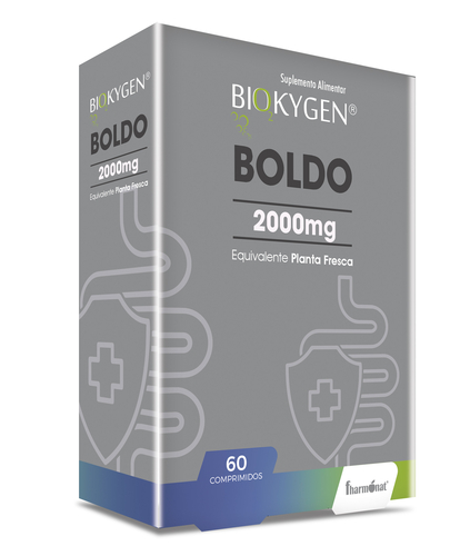 Biokygen Boldo 2000 mg 60 comprimidos - Fharmonat - 5600315102960