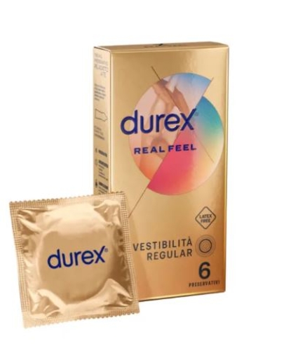 Preservativo Durex Real Feel - 6 unidades Validade Curta 01/2026 - Durex - 5052197024180