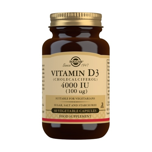 Vitamina D3 4000Ui Cholecalciferol 100Mcg 60 Cápsulas - Solgar - Solgar - 0033984529076