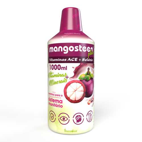 Mangosteen Plus Vitaminas ACE + Selénio – 1000ml – Fharmonat - Fharmonat - 5600315075349