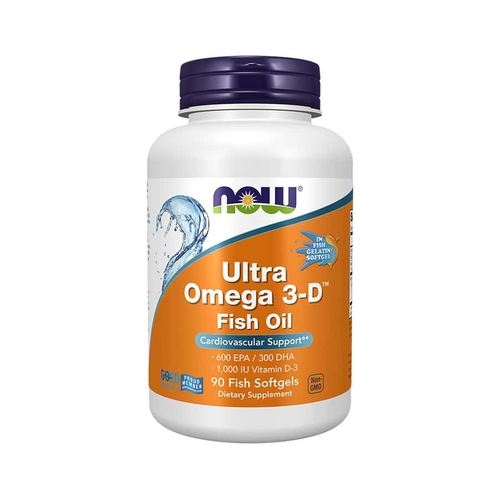 Now Ultra Omega 3-D Fish Oil  600 EPA / 300 DHA 90 Cápsulas Peixe