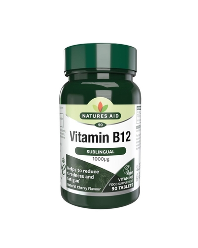 Vitamina B12 1000 Mcg. (Sublingual) - 90 Comp.- Natures Aid - Natures Aid - 5023652280090