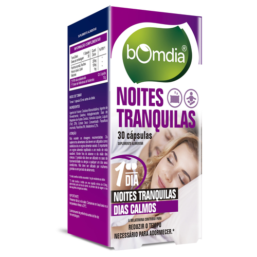 BomDia Noites Tranquilas 30 cápsulas - BomDia Fharmonat - 5601312102700