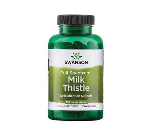 Full Spectrum Milk Thistle 500 Mg - 100 Cápsulas - Swanson - Swanson - 087614019666