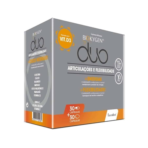 Duo Articulações e Flexibilidade 30 Cápsulas + 30 Cápsulas Biokygen - Biokygen - 5600315102984