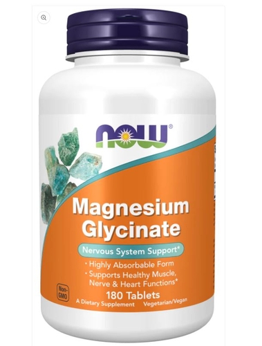 Magnesium Glycinate 1000 mg 180 Comprimidos - NOW - Now Foods - 733739012890