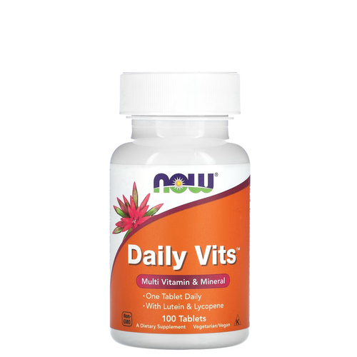 Multivitaminas e minerais - daily vits - 100 comprimidos - NOW - Now Foods - 733739037701