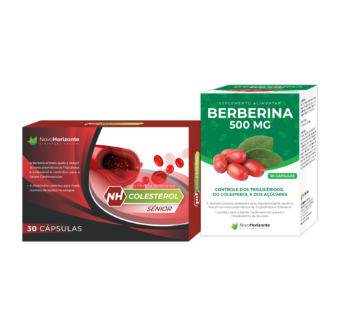 Pack Promocional Berberina 500mg + NH Colesterol Sénior - Novo Horizonte - NH667548--667708