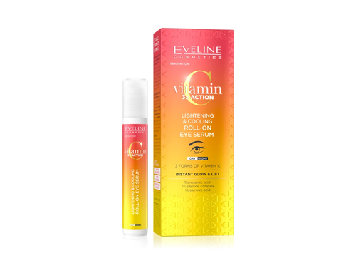 Sérum iluminador olhos Roll-on Vitamina C 3x Action de Eveline Cosmetics 15ml - Eveline Cosmetics - 7971764