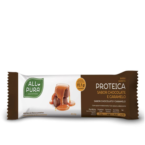 Barras Proteicas Allpura Chocolate e Caramelo - All Pura - 560548161211