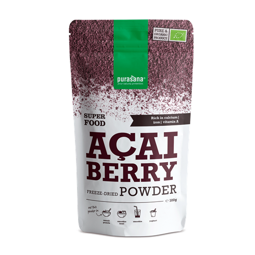Açaí Berry em Pó Bio 100g - Purasana - Purasana - 5400706613149