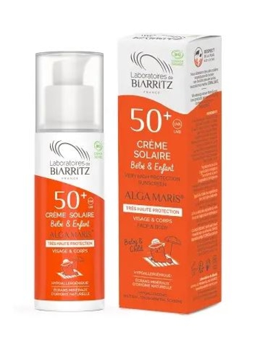 Protetor Solar Alga Maris Creme para Crianças SPF50+ 100ml - Biarritz - 3760211481438