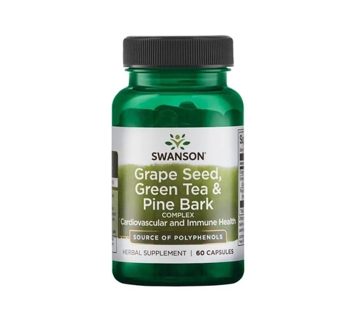 Grape Seed, Green Tea & Pine Bark - 60 Cápsulas - Swanson - Swanson - 087614110240