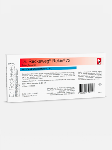 Dr. Reckeweg Rekin 73 - 10 Ampolas Bebíveis - Dr. Reckeweg - 5605481701313