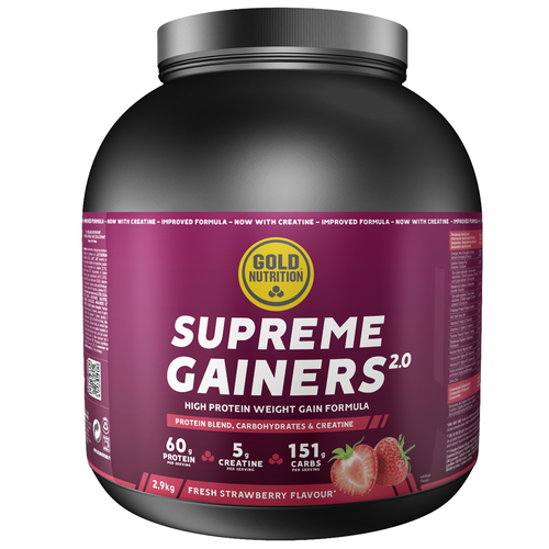 Supreme Gainers 2.0 Morango 2,9Kg - GoldNutrition - GoldNutrition - 5601607078420