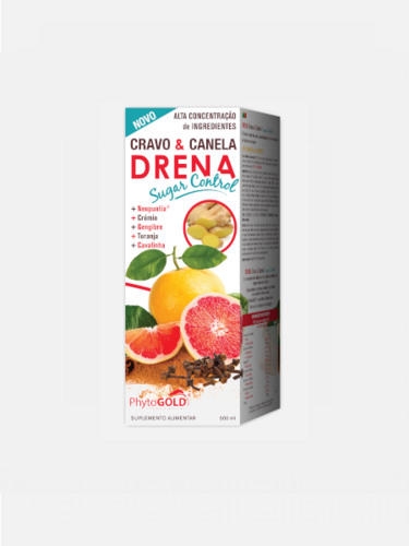 Cravo e Canela Drena Sugar Control - Validade Curta 06/25 - PhytoGold - 5600299128000