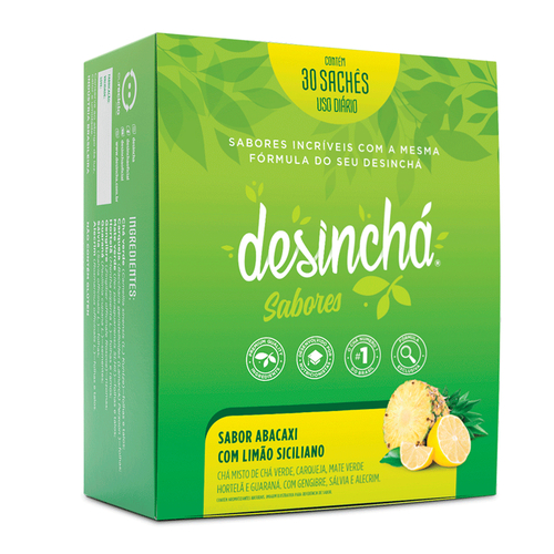 Desinchá Abacaxi com Limão 30 Saquetas - Desinchá - 798190118956