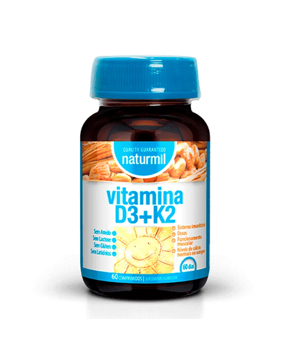 Naturmil - Vitamina D3 + K2 – 60 comprimidos - Naturmil - 5605481408779