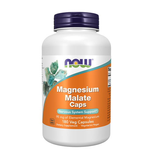 Magnesium Malate 840mg - 180 Cápsulas Vegetais - NOW