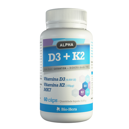 Vitamina D3+K2 – 60 cápsulas – Alpha - Alpha - 5604514006340