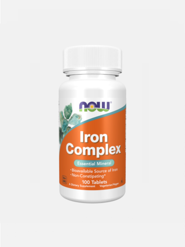 Now Iron Complex 100 Comprimidos - Now Foods - 733739014405