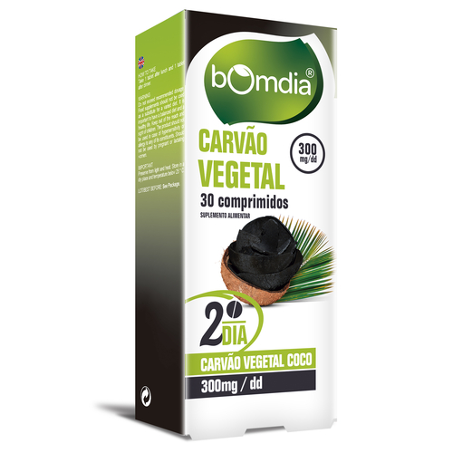 BomDia Carvão Vegetal 30 comprimidos - BomDia Fharmonat - 5601312102809