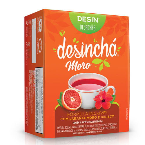Desinchá Laranja Moro 10 Saquetas - Desinchá - 7898684481832