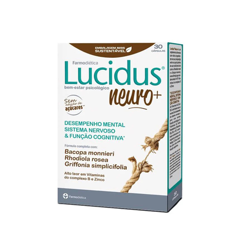 Lucidus Neuro+ – 30 cápsulas – Farmodiética - 5601653018012