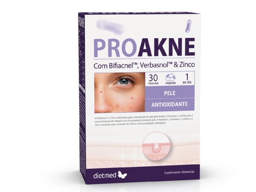 Proakne – 30 cápsulas – DietMed - DietMed - 5605481109263