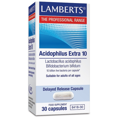 Lamberts Acidophilus Extra 10 (10000 por cápsula) - Lamberts - 5055148411534