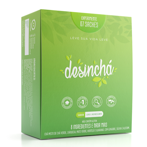 Desinchá dia 60 Saquetas - Chá Verde com infusão de Plantas - Desinchá - 7899592821017