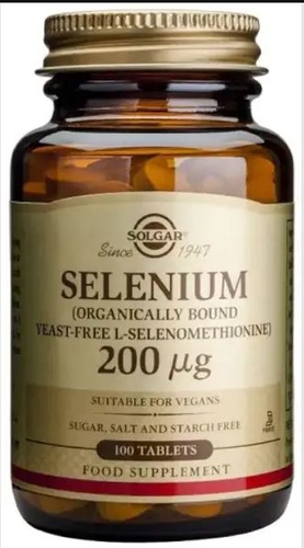 Selénio 200mcg (Selénio sem levedura) 100 Comp. - Solgar - Solgar - 033984025578