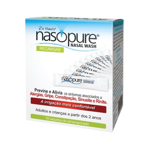 Nasopure Sistema Irrigacao Nasal Recargas 30 Saquetas - Nasopure - 5391523990615