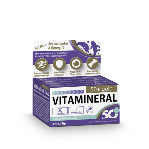 Vitamineral 50+ Gold 30 cápsulas – Dietmed - Hairwonder - 5605481107429