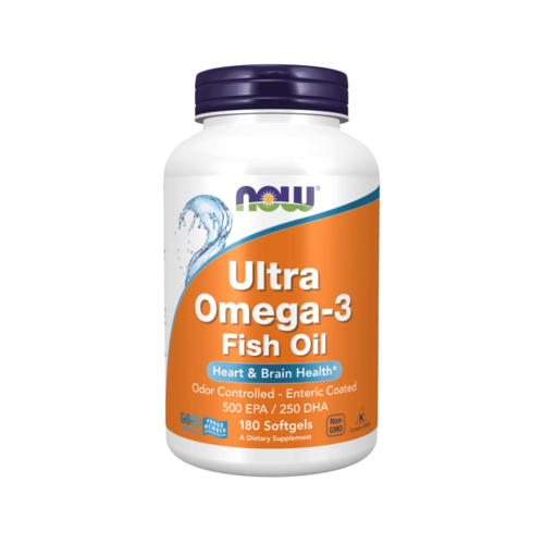 Now Foods Ultra Omega 3 Fish Oil (500 EPA / 250 DHA) 180 Softgels - Now Foods - 0733739016621