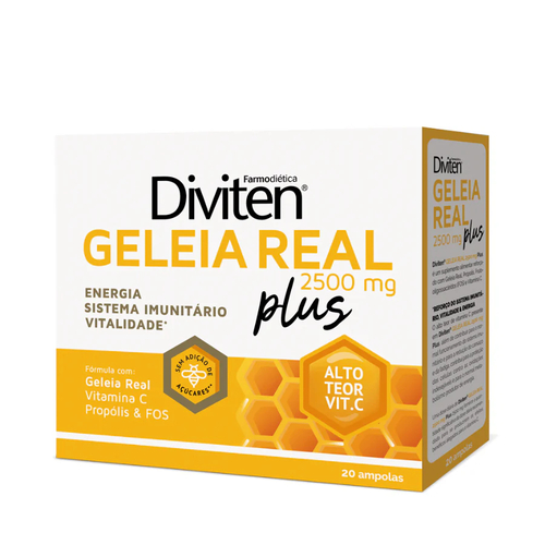 Diviten Geleia Real 2500mg Plus – 20 ampolas – Farmodiética - Farmodiética - 601653023832