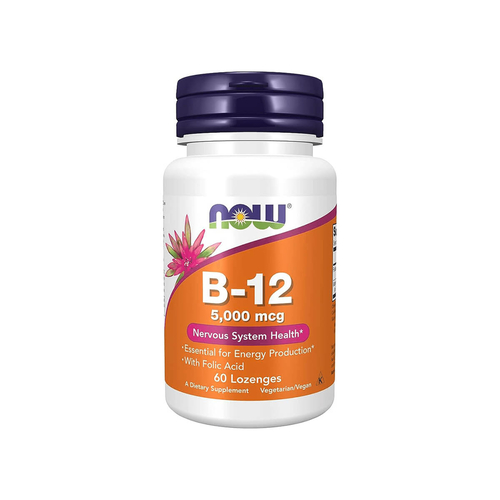 Now Vitamin B-12 5,000 mcg Nervous System Health 60 Lozenges - Now Foods - 0733739004628