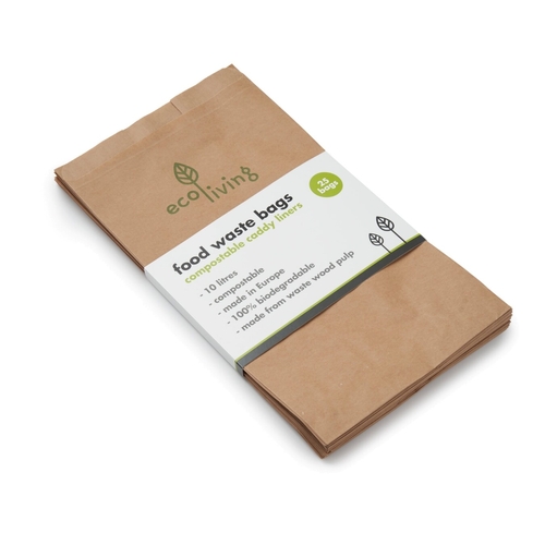 Ecoliving 25 Sacos compostáveis para lixo doméstico - Ecoliving - 5060636881317