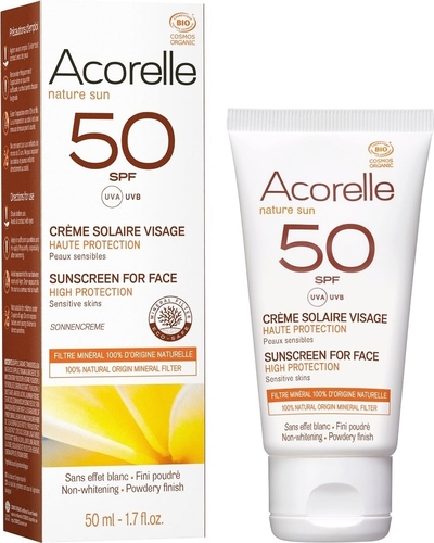 Acorelle protetor Solar Facial creme SPF50 50ml. - ACORELLE - 3700343046112