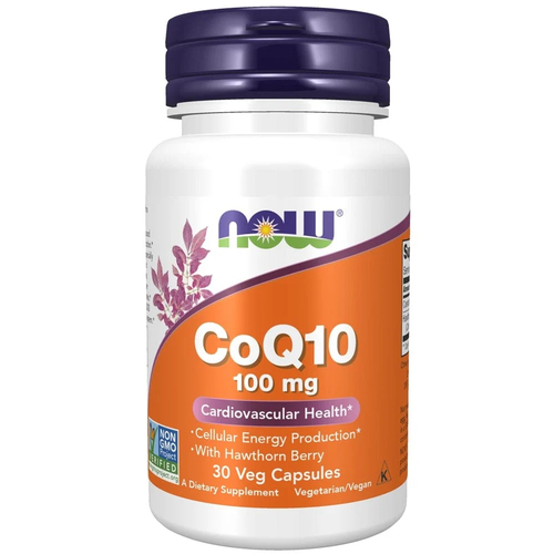 Now Foods CoQ10 100mg (Com Bagas Espinheiro Alvar) - 30 Cápsulas - Now Foods - 733739032102