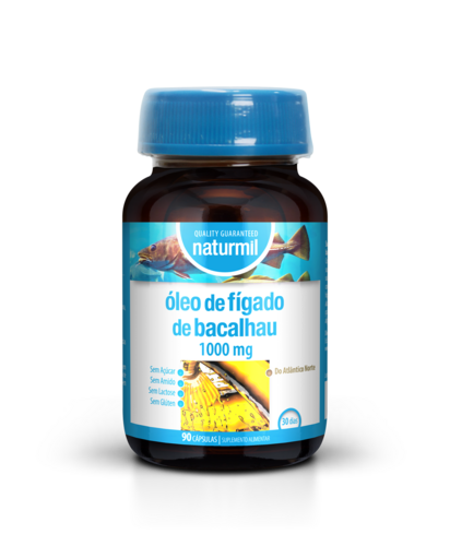 Naturmil - Óleo de fígado de Bacalhau 1000mg 90 cáps - Naturmil - 5605481407123