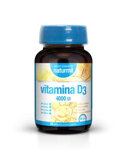 Naturmil - Vitamina D3 4000IU 60 cápsulas - Naturmil - 5605481407871