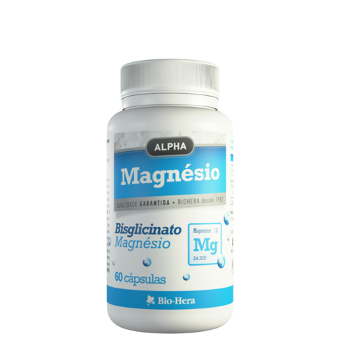 Magnésio Bisglicinato 60 Cápsulas - Alpha - Bio-Hera - 5604514005503